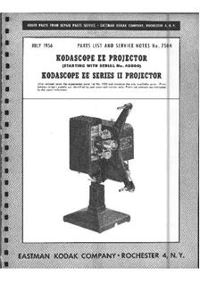 Kodak Kodascope EE manual. Camera Instructions.